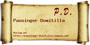 Passinger Domitilla névjegykártya